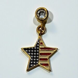 Vintage Danbury Mint American Flag Star Charm/Pendant